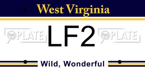 LF2 West Virginia License Plate