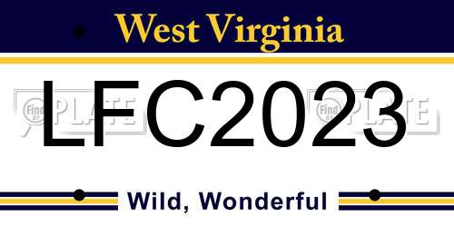 LFC2023 West Virginia License Plate
