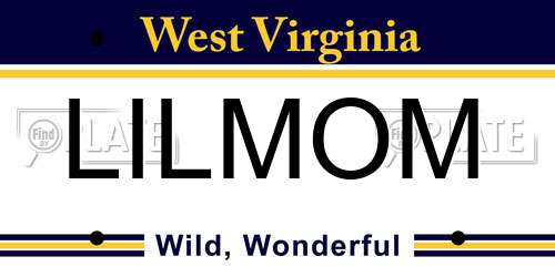 LILMOM West Virginia License Plate
