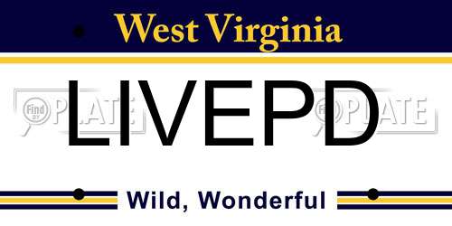 LIVEPD West Virginia License Plate