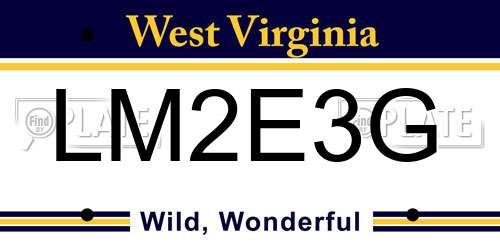 LM2E3G West Virginia License Plate