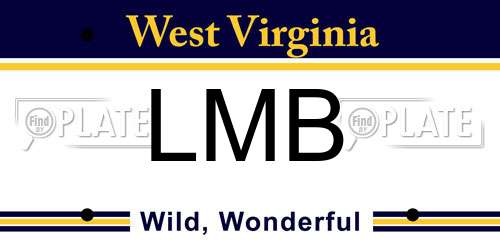 LMB West Virginia License Plate