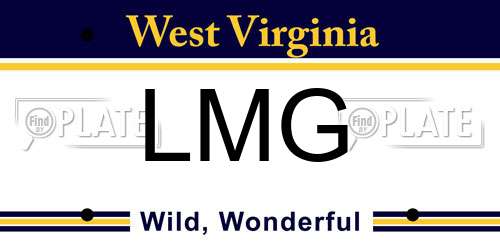 LMG West Virginia License Plate