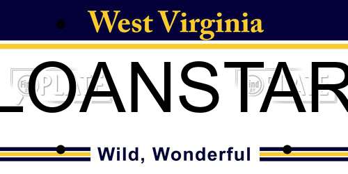 LOANSTAR West Virginia License Plate