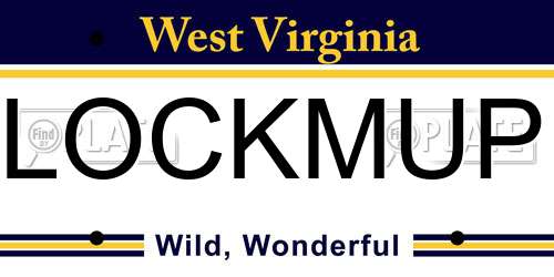 LOCKMUP West Virginia License Plate