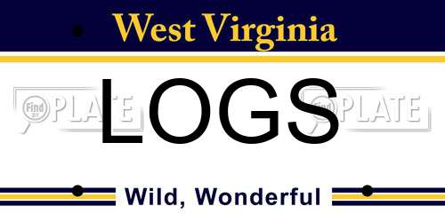 LOGS West Virginia License Plate