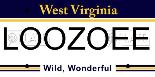 LOOZOEE West Virginia License Plate