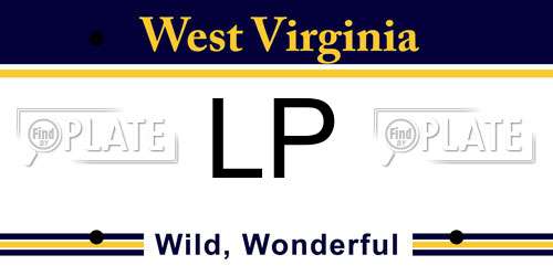 LP West Virginia License Plate