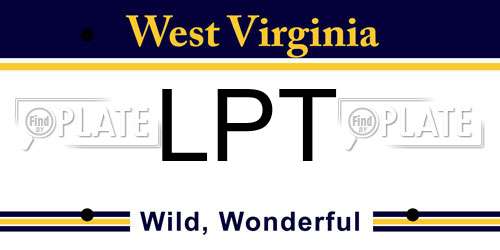 LPT West Virginia License Plate