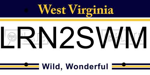 LRN2SWM West Virginia License Plate
