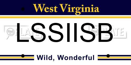 LSSIISB West Virginia License Plate