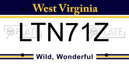 LTN71Z West Virginia License Plate