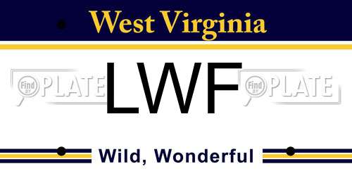 LWF West Virginia License Plate