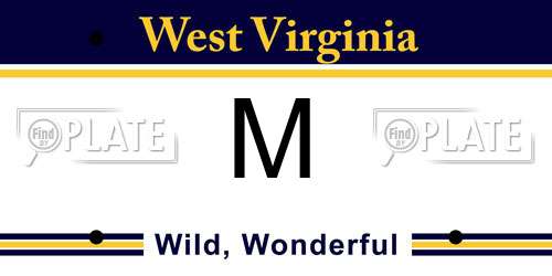 M West Virginia License Plate