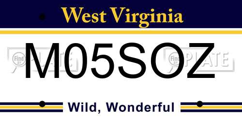 M05SOZ West Virginia License Plate