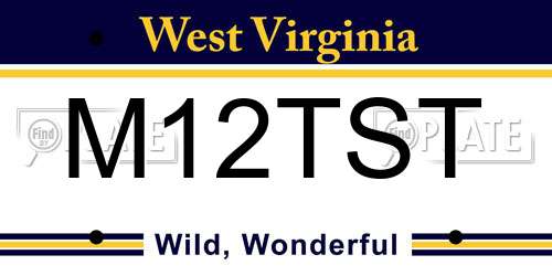 M12TST West Virginia License Plate