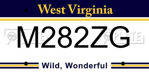 M282ZG West Virginia License Plate