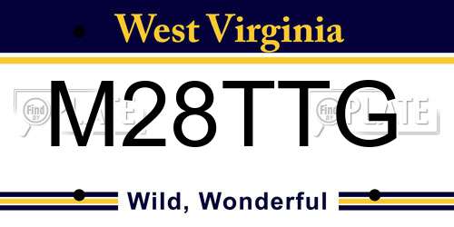 M28TTG West Virginia License Plate