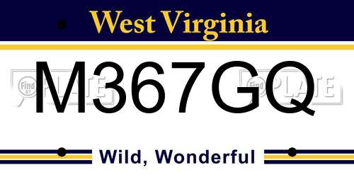 M367GQ West Virginia License Plate