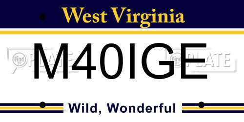 M40IGE West Virginia License Plate