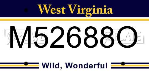 M52688O West Virginia License Plate