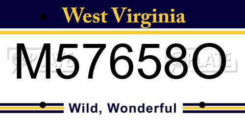 M57658O West Virginia License Plate
