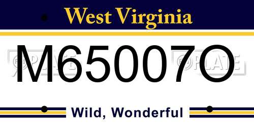 M65007O West Virginia License Plate