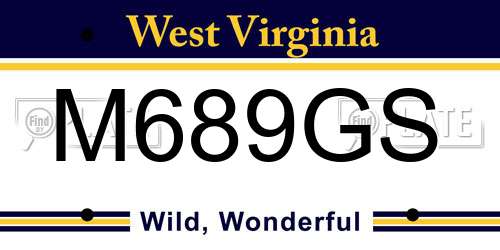 M689GS West Virginia License Plate