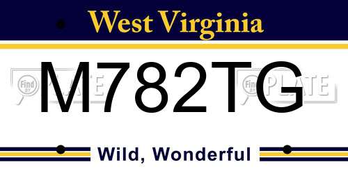 M782TG West Virginia License Plate