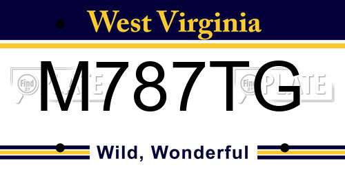 M787TG West Virginia License Plate