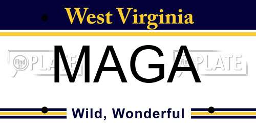 MAGA West Virginia License Plate