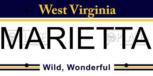 MARIETTA West Virginia License Plate