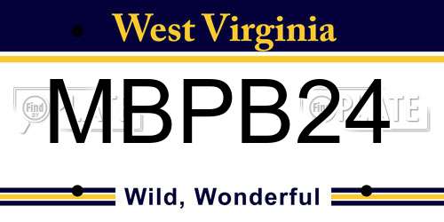 MBPB24 West Virginia License Plate