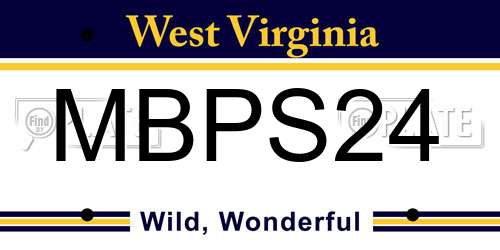 MBPS24 West Virginia License Plate