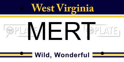 MERT West Virginia License Plate