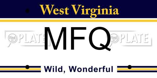 MFQ West Virginia License Plate