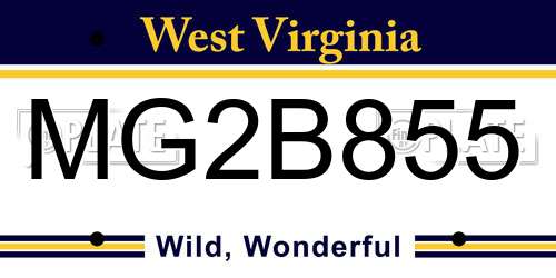 MG2B855 West Virginia License Plate