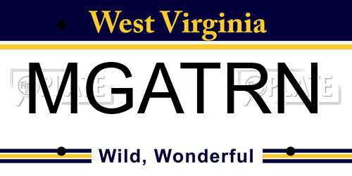 MGATRN West Virginia License Plate