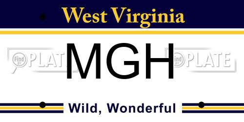 MGH West Virginia License Plate