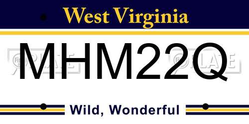 MHM22Q West Virginia License Plate