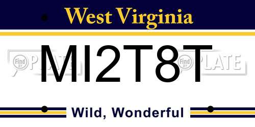 MI2T8T West Virginia License Plate
