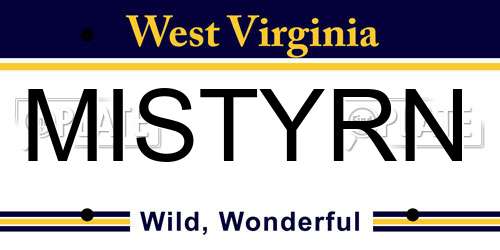 MISTYRN West Virginia License Plate