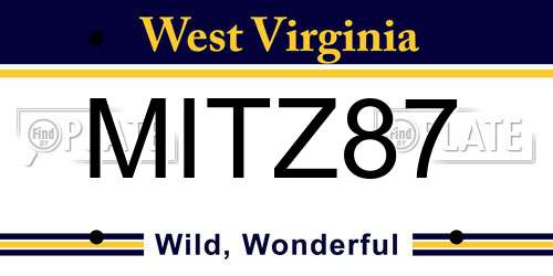 MITZ87 West Virginia License Plate