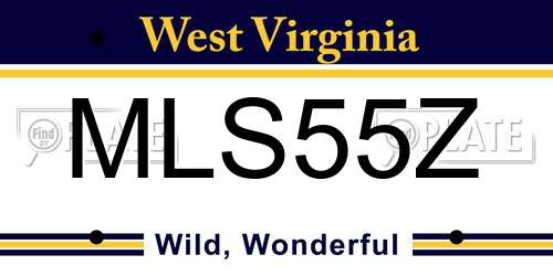 MLS55Z West Virginia License Plate