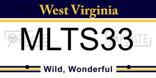 MLTS33 West Virginia License Plate
