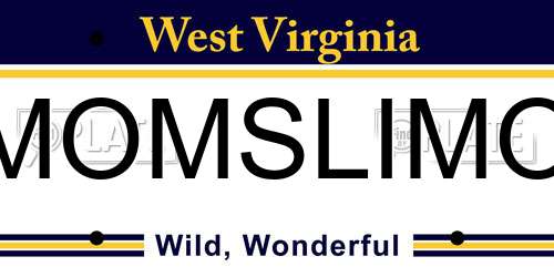 MOMSLIMO West Virginia License Plate