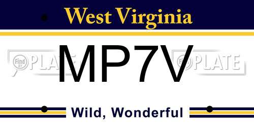 MP7V West Virginia License Plate