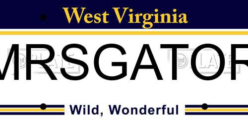 MRSGATOR West Virginia License Plate