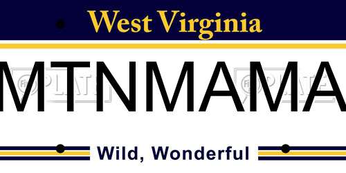 MTNMAMA West Virginia License Plate