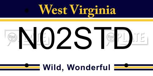 N02STD West Virginia License Plate